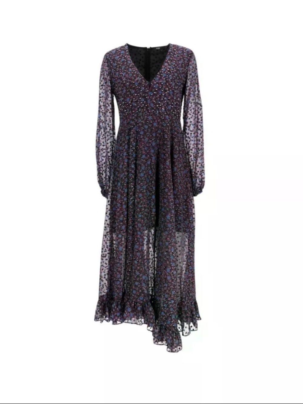 Maje Asymmetric long-sleeve Midi Dress - 3 (L) ๐ - Picture 2 of 6